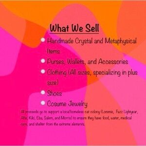 Welcome to my closet, benefits go to support a local homeless cat colony.